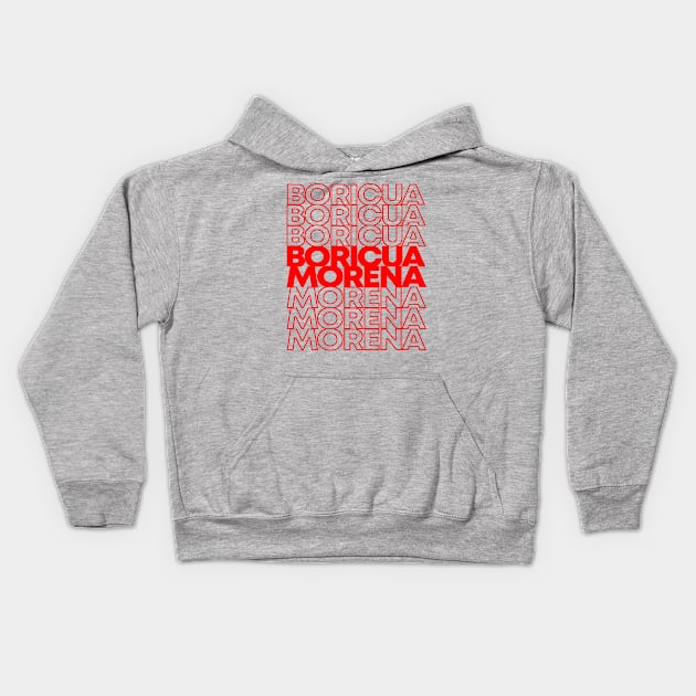 Boricua Morena Puerto Rican Kids Hoodie by Flippin' Sweet Gear